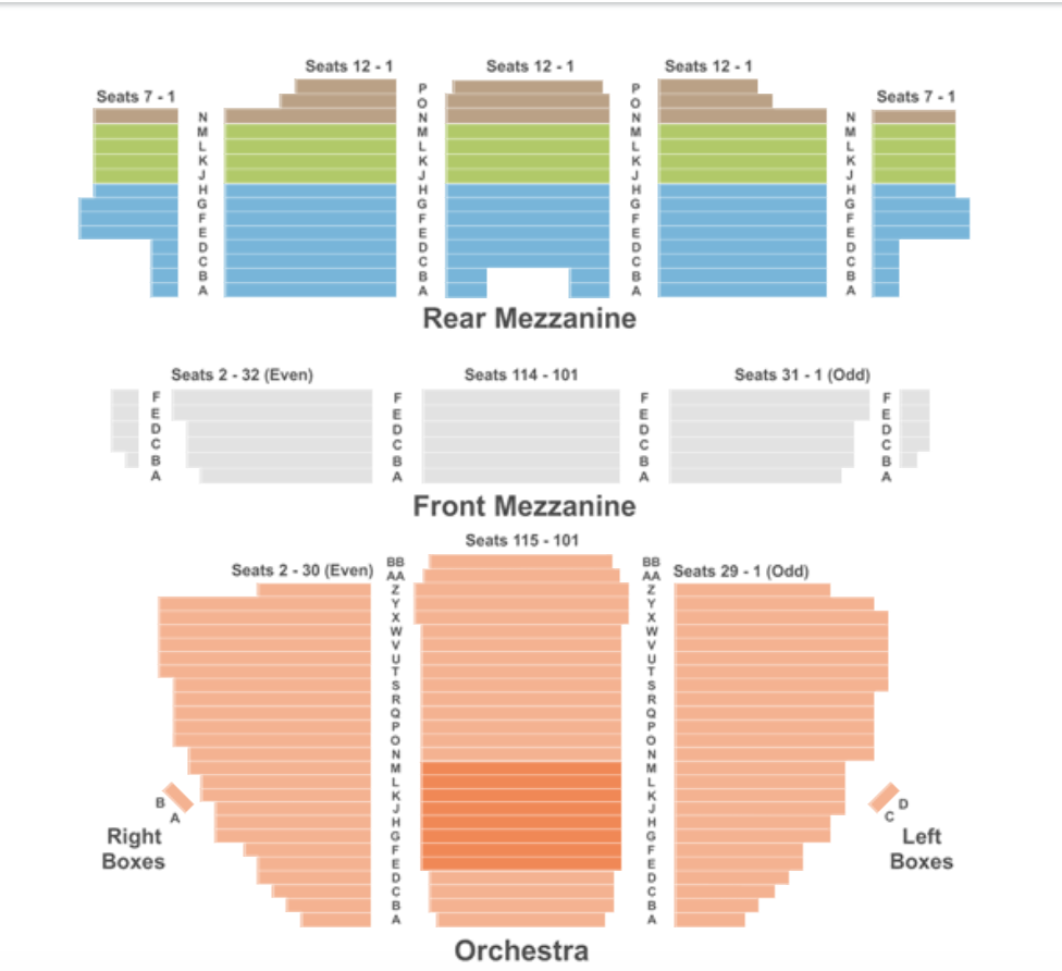 Paramount Theater Denver Seating Chart